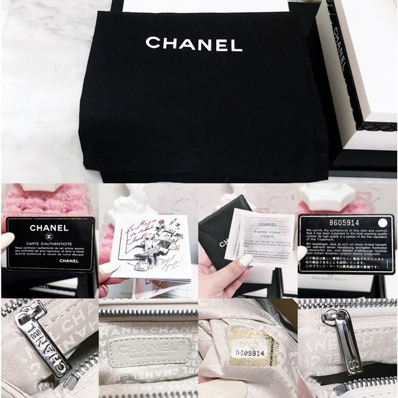 Authentic CHANEL 🦄🦄 Limited Edition RARE Multi Chain White Bag / Clutch - Picture 15 of 16